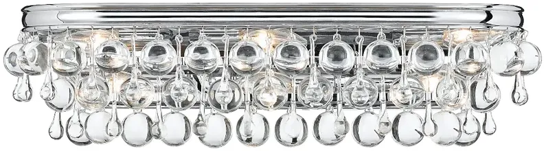 Crystorama Calypso Chrome 23" Wide Crystal Bathroom Light