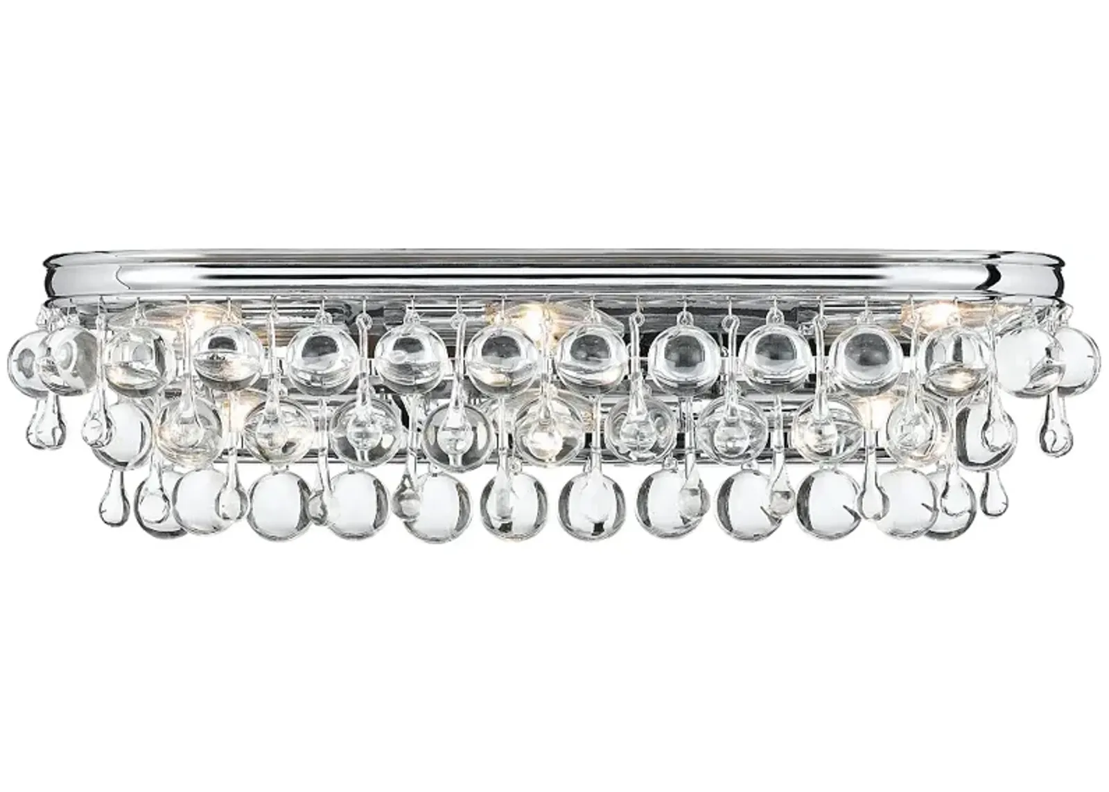 Crystorama Calypso Chrome 23" Wide Crystal Bathroom Light