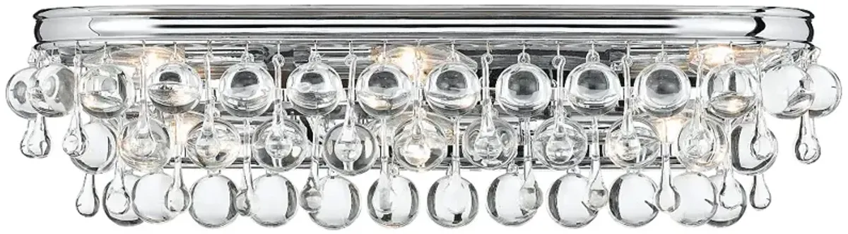 Crystorama Calypso Chrome 23" Wide Crystal Bathroom Light