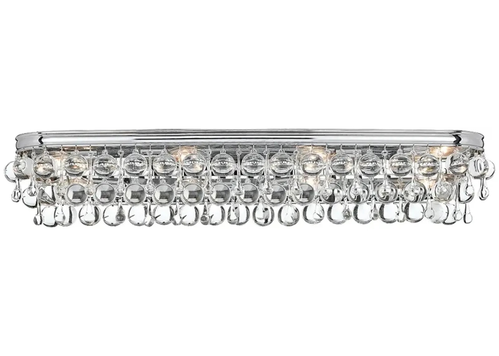 Crystorama Calypso Chrome 33" Wide Crystal Bathroom Light