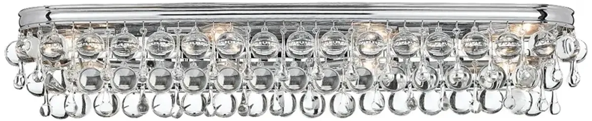 Crystorama Calypso Chrome 33" Wide Crystal Bathroom Light