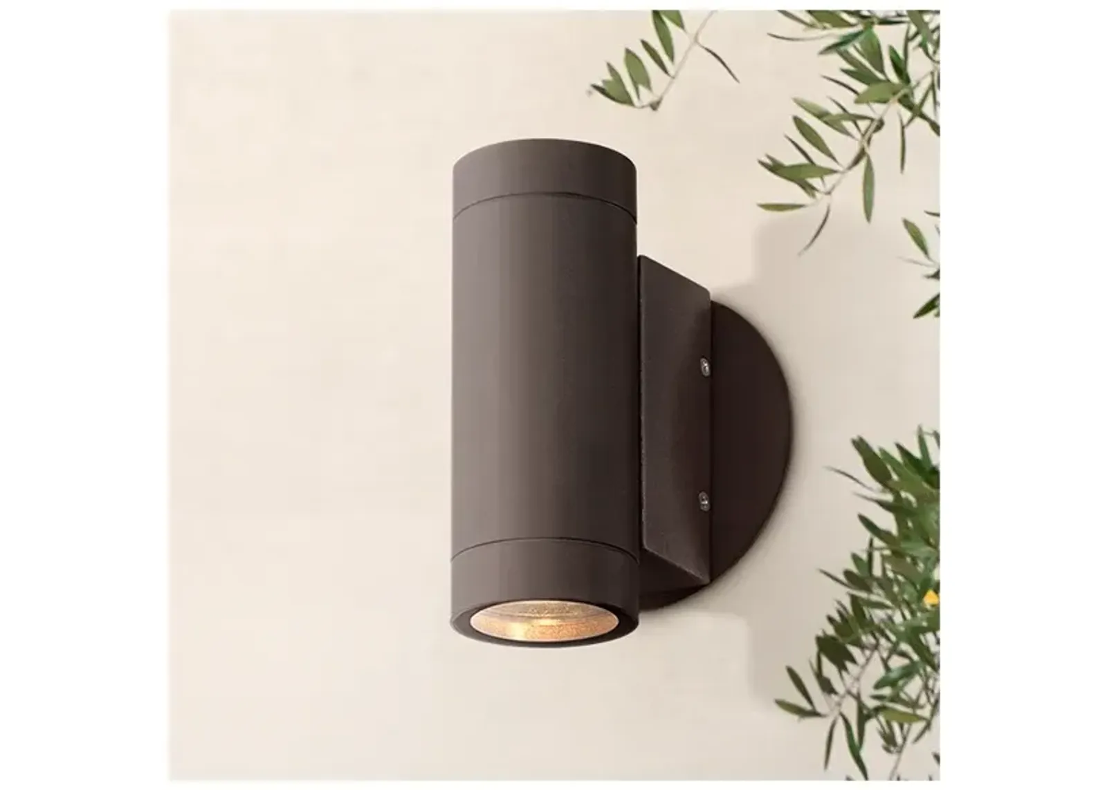 Possini Euro Peri 6 1/2" High Matte Bronze Up and Down Wall Light