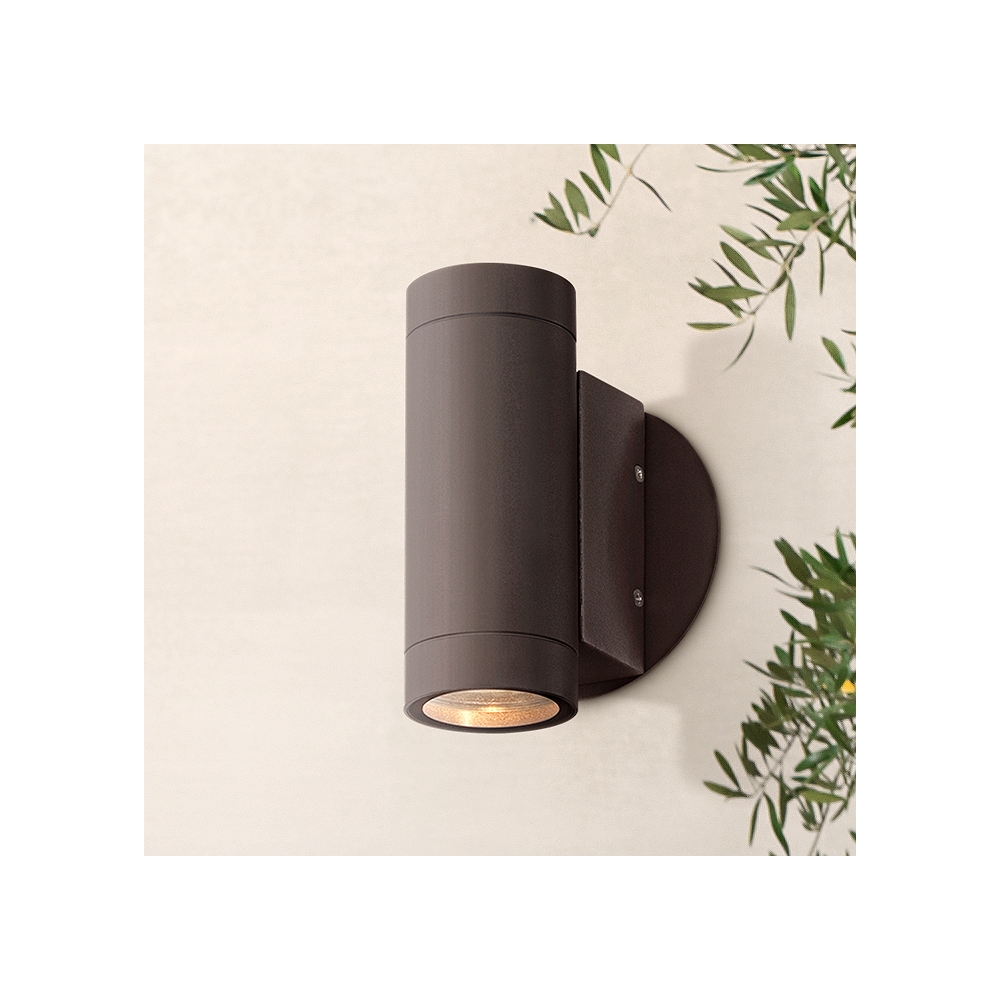 Possini Euro Design Matte Bronze Up and Down Wall Light