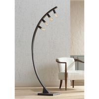 Arcos Bronze Finish 4-Light Modern Arc Floor Lamp