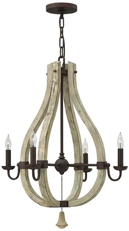 Chandelier Middlefield-Small Open Frame Single Tier-Iron Rust