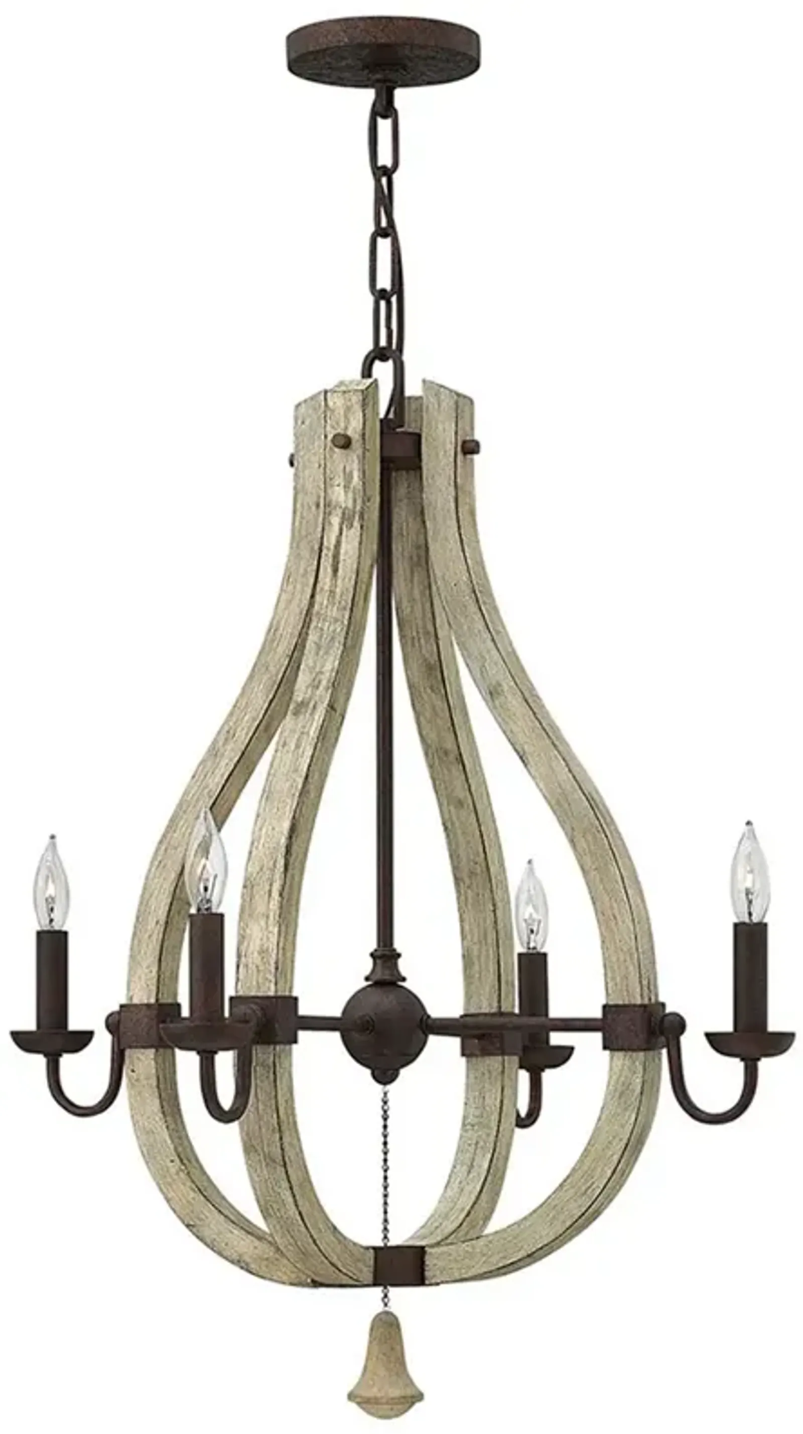 Chandelier Middlefield-Small Open Frame Single Tier-Iron Rust