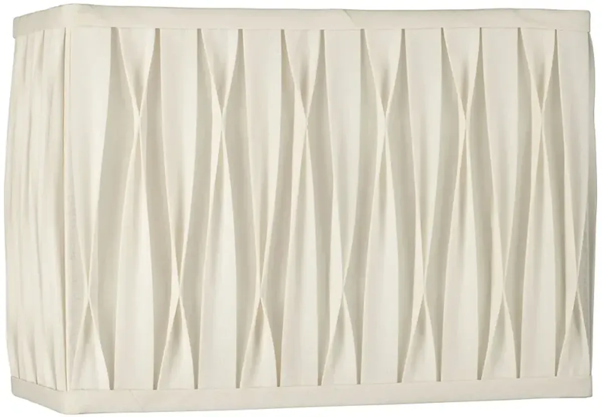 Springcrest White Pinched Pleat Rectangle Shade 14/7x14/7x10 (Spider)