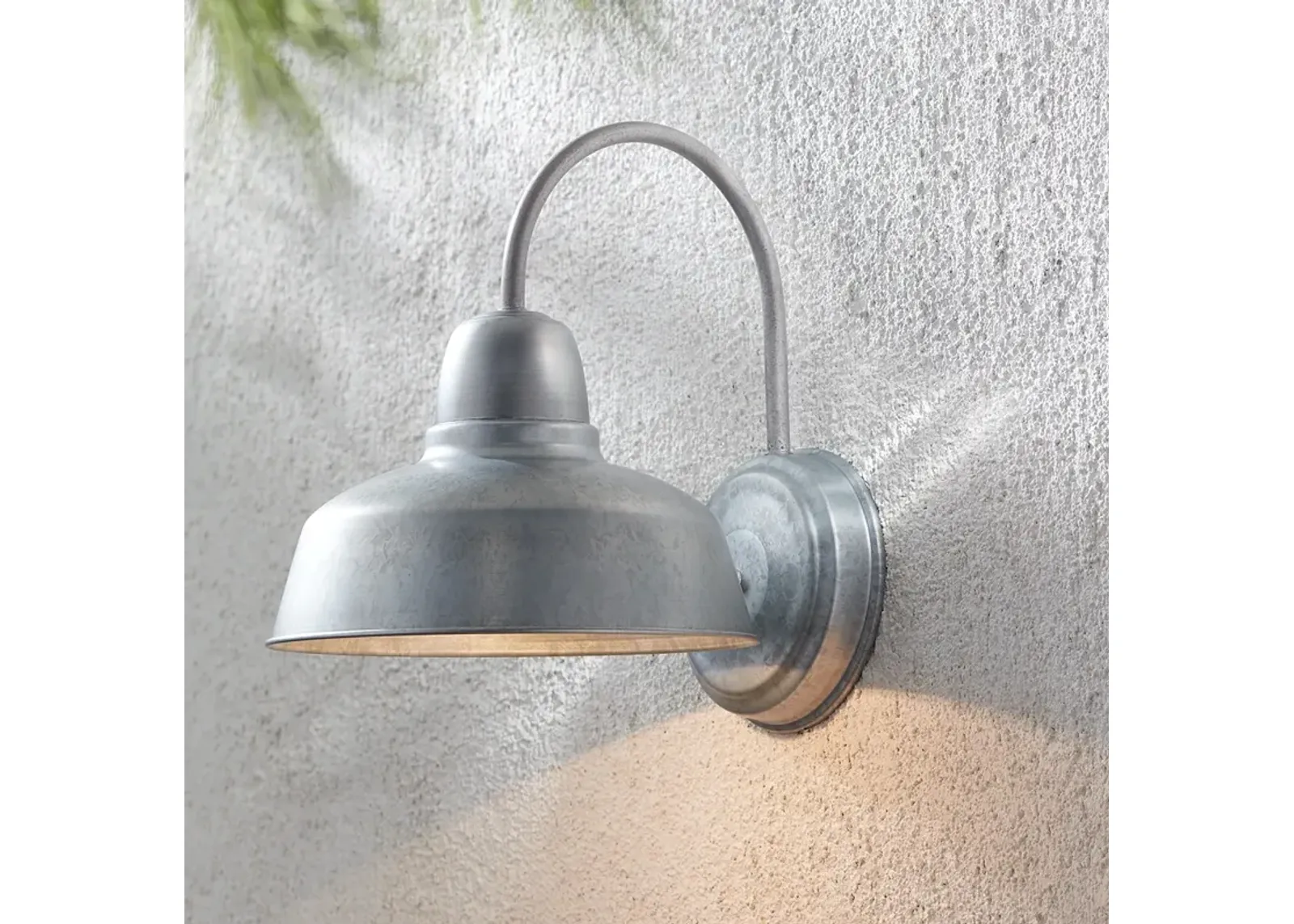 Urban Barn 13" High Galvanized Steel Outdoor Wall Light