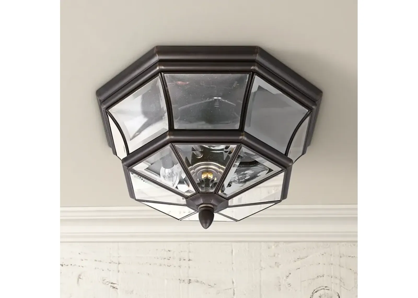 Quoizel Newbury 15 1/2" Wide Outdoor Flush Mount Light