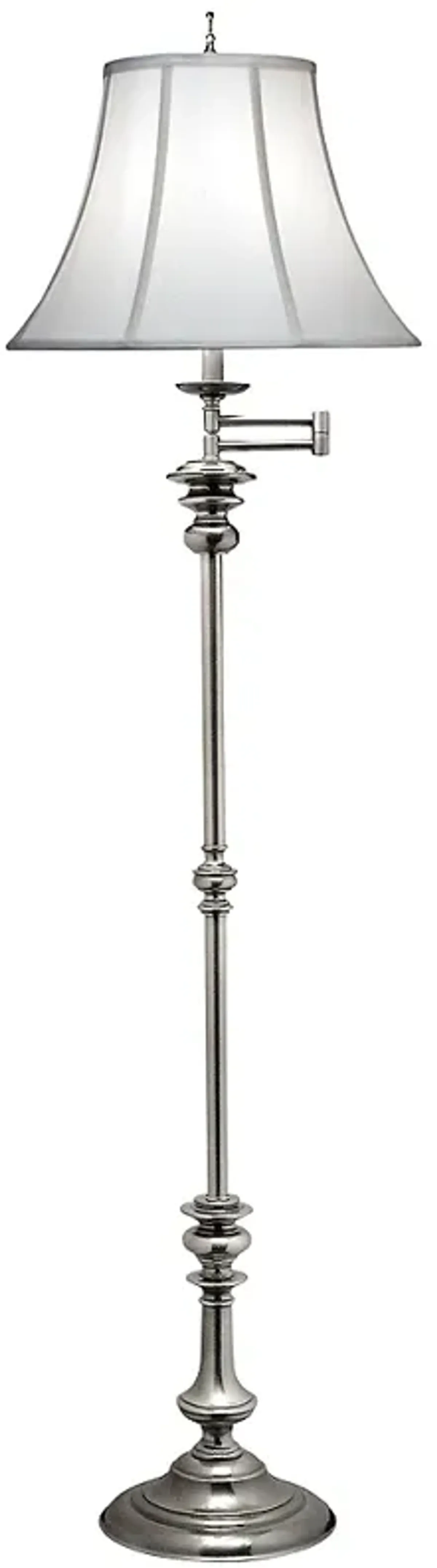 Stiffel 68" Antique Nickel Finish Traditional Swing Arm Floor Lamp