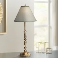 Stiffel 34" Antique Brass Finish Candlestick Table Lamp