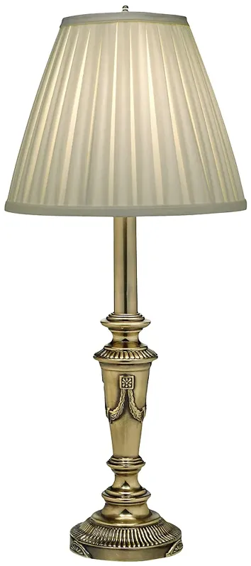 Stiffel 28" Ivory and Burnished Brass Traditional Table Lamp