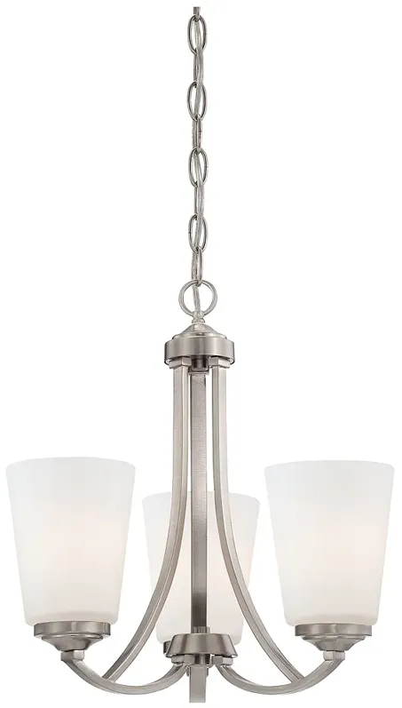 Minka-Lavery Overland Park 3-Light Brushed Nickel Mini Chandelier