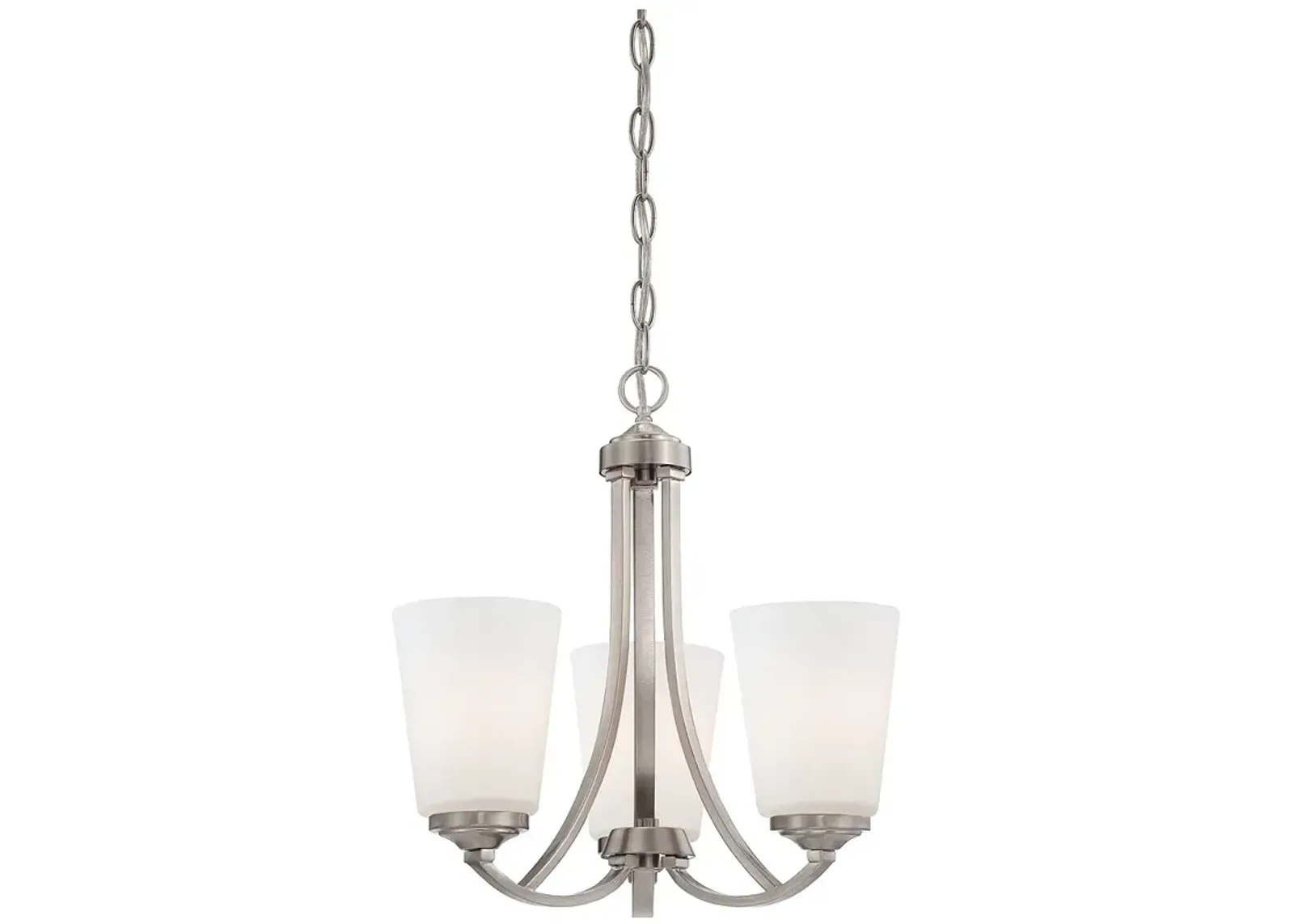 Minka-Lavery Overland Park 3-Light Brushed Nickel Mini Chandelier