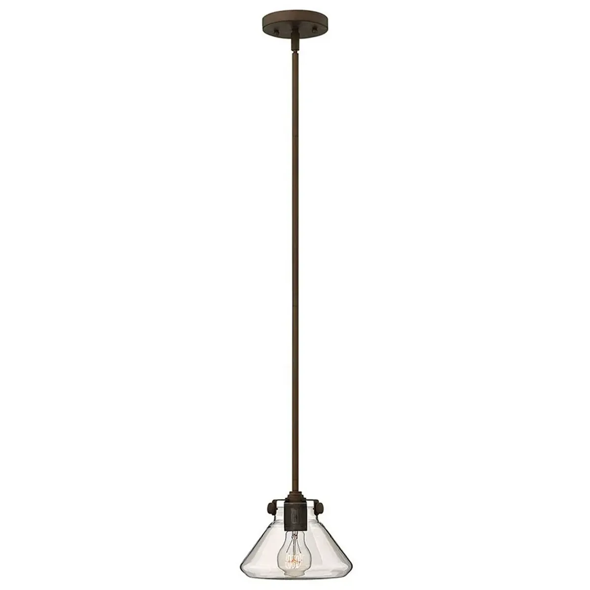 Mini-Pendant Congress-Small Retro Glass Pendant-Oil Rubbed Bronze