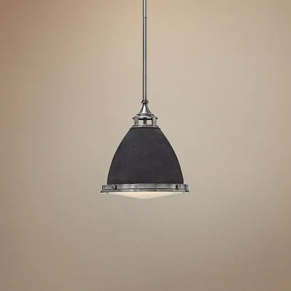 Hinkley Amelia 14" Wide Aged Zinc Industrial Modern Pendant