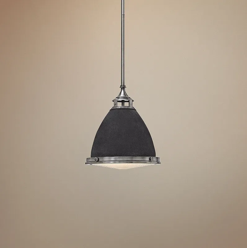 Hinkley Amelia 14" Wide Aged Zinc Industrial Modern Pendant