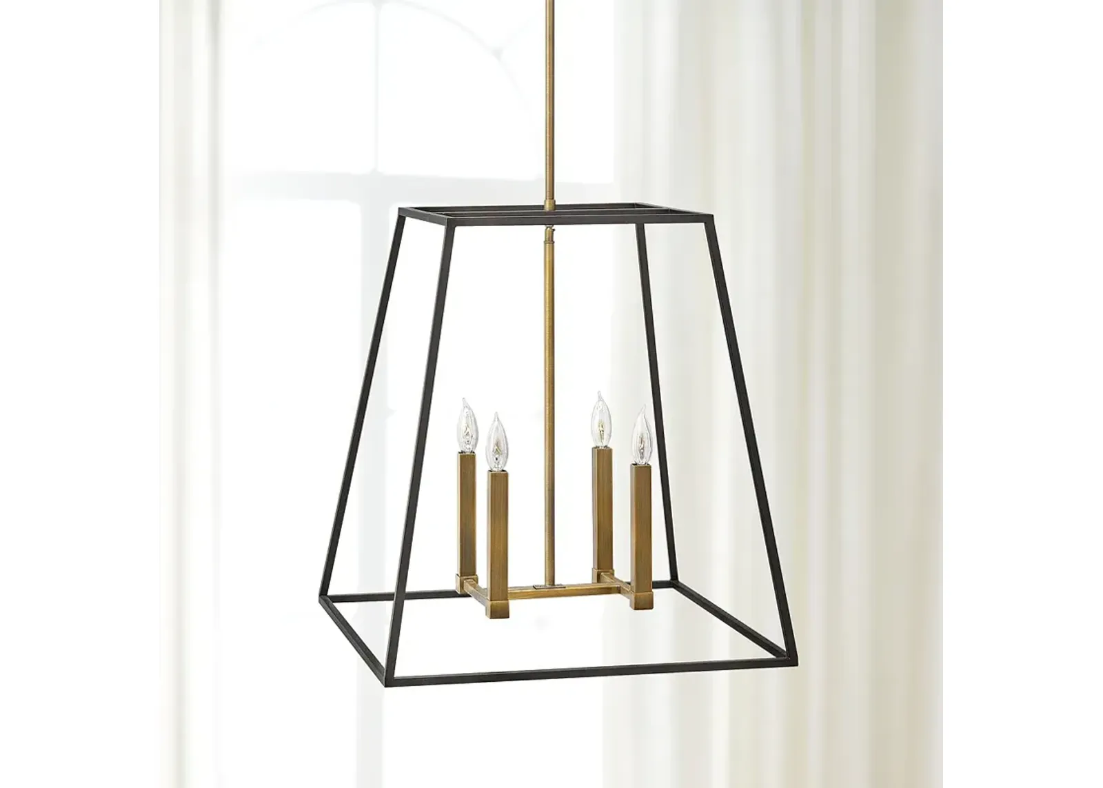 Hinkley Fulton 22" Wide Bronze Entry Pendant