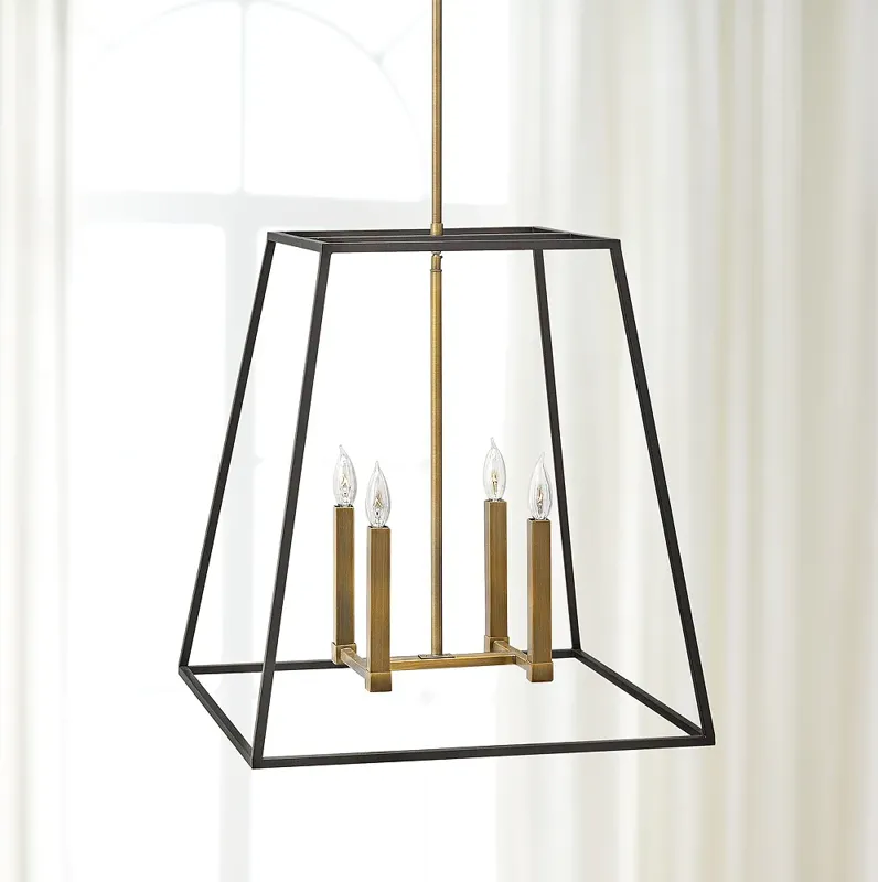 Hinkley Fulton 22" Wide Bronze Entry Pendant