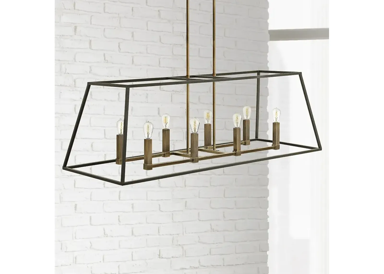 Hinkley Fulton 48" Wide Bronze Geometric Kitchen Island Chandelier