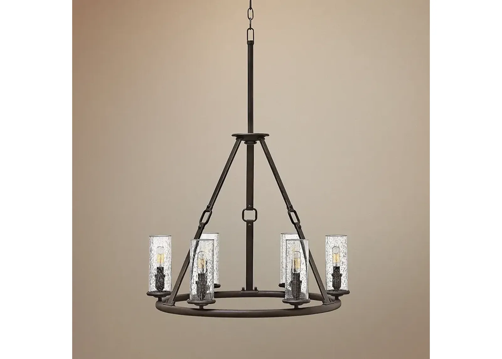 Dakota 26 1/2" Wide Oil-Rubbed Bronze Wagon Wheel Chandelier