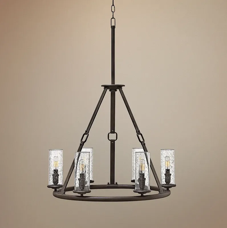 Dakota 26 1/2" Wide Oil-Rubbed Bronze Wagon Wheel Chandelier