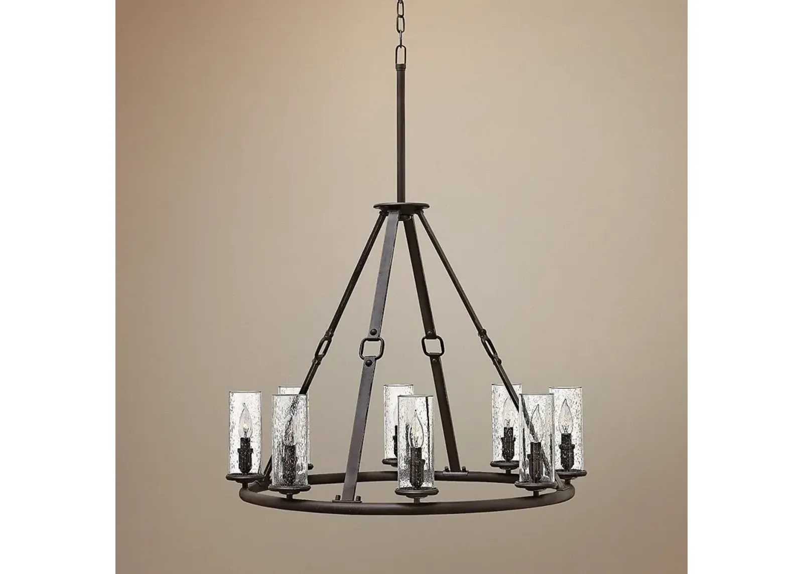 Hinkley Dakota 31 1/2" Wide Oil-Rubbed Bronze Wagon Wheel Chandelier