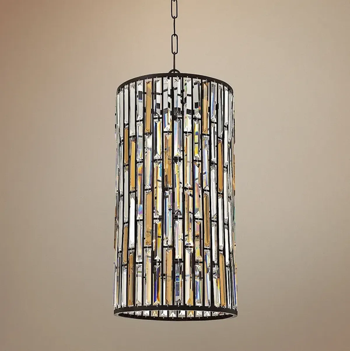 Hinkley Gemma 16" Wide Vintage Bronze and Crystal Modern Pendant