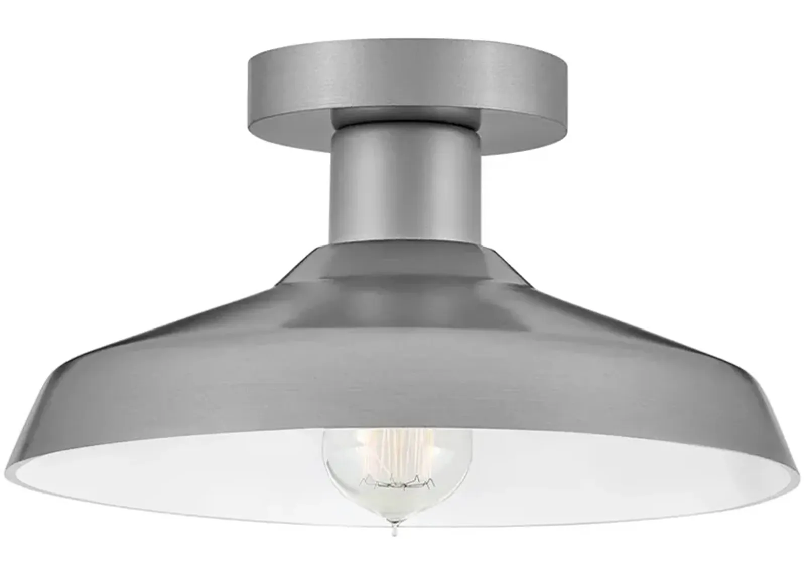 Forge 12" Wide Composite Aluminum Finish Outdoor Ceiling Light