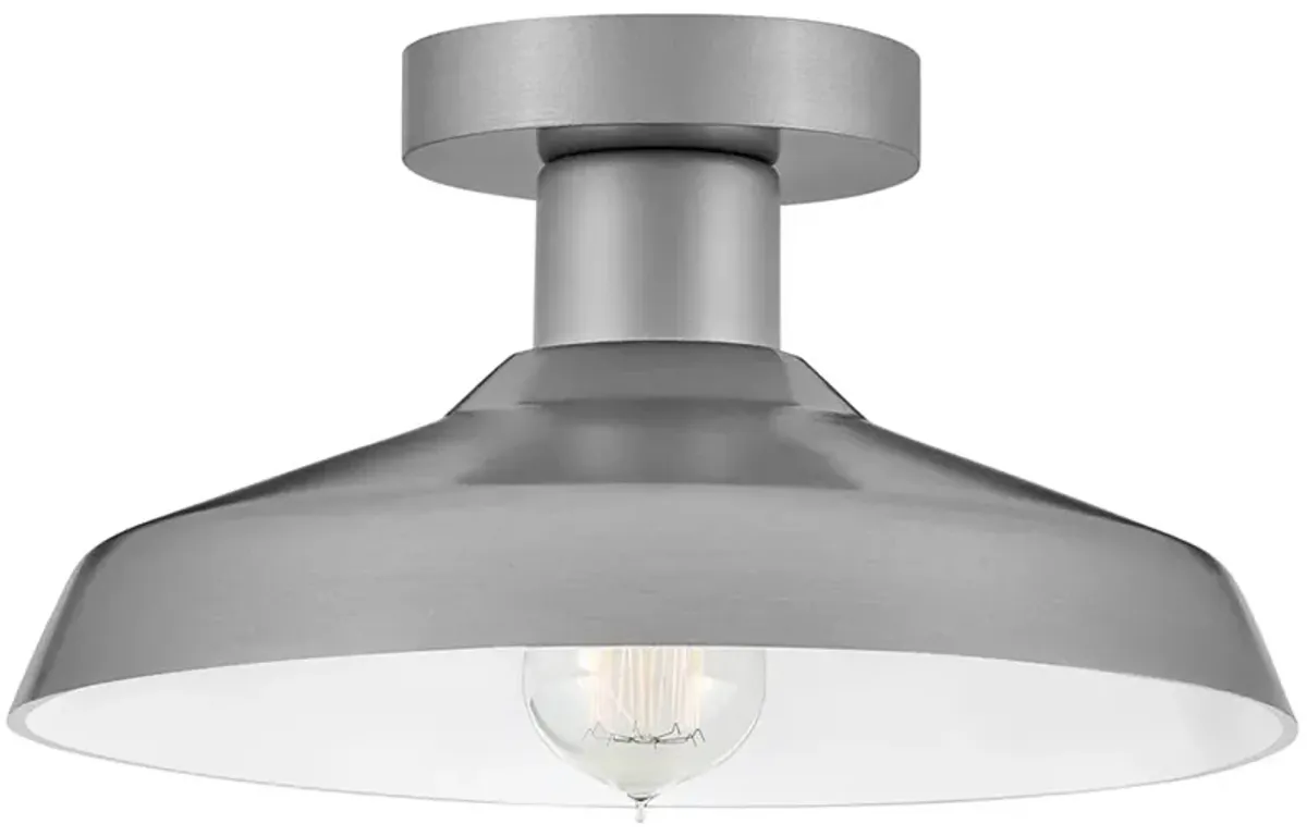 Forge 12" Wide Composite Aluminum Finish Outdoor Ceiling Light