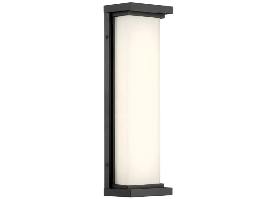 George Kovacs Caption LED Black Outdoor Wall Mount with Glass Shade