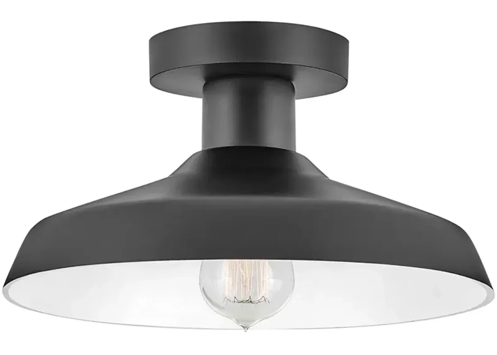 Hinkley Forge 12" Wide Black Outdoor Ceiling Light