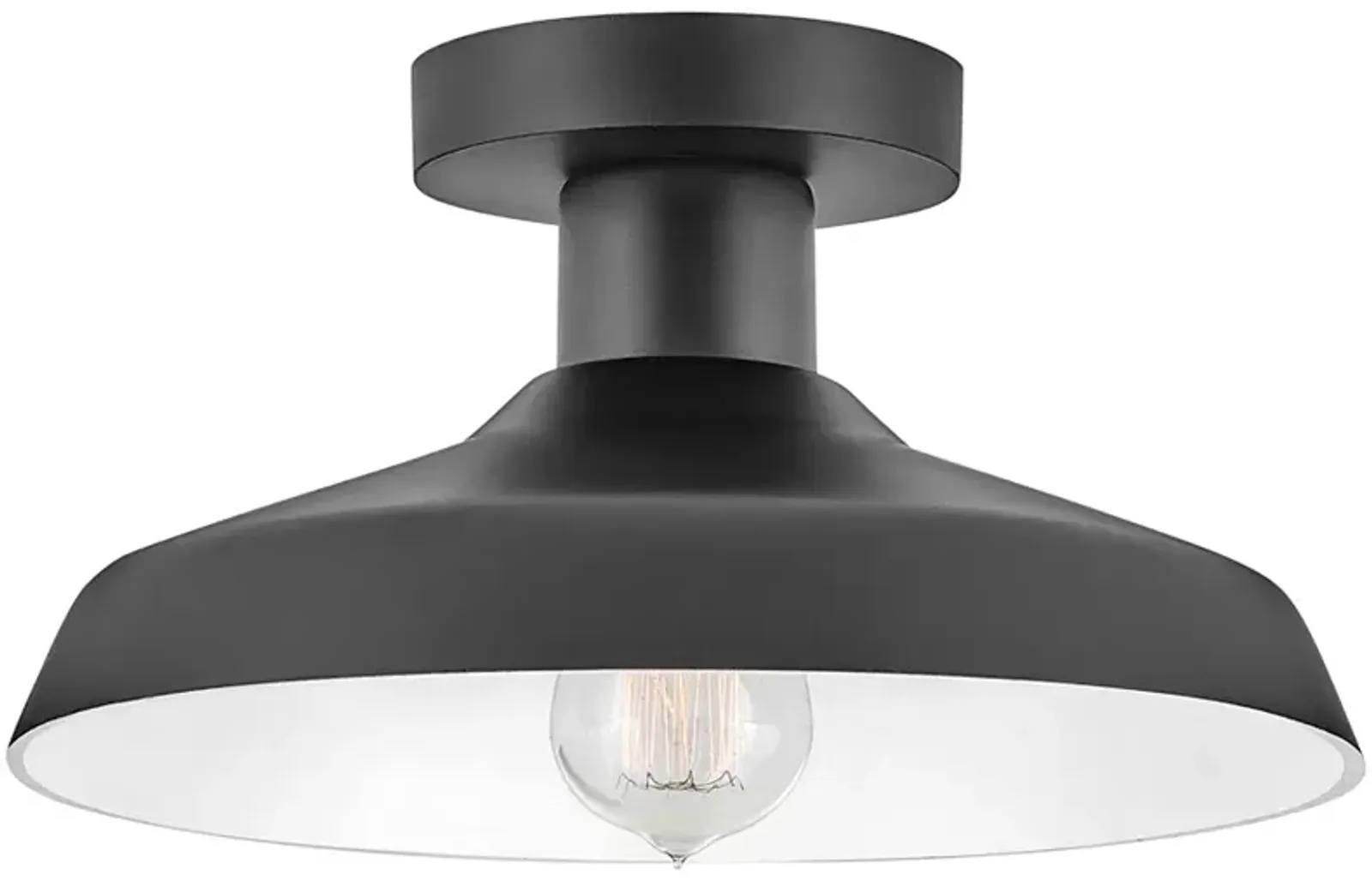 Hinkley Forge 12" Wide Black Outdoor Ceiling Light