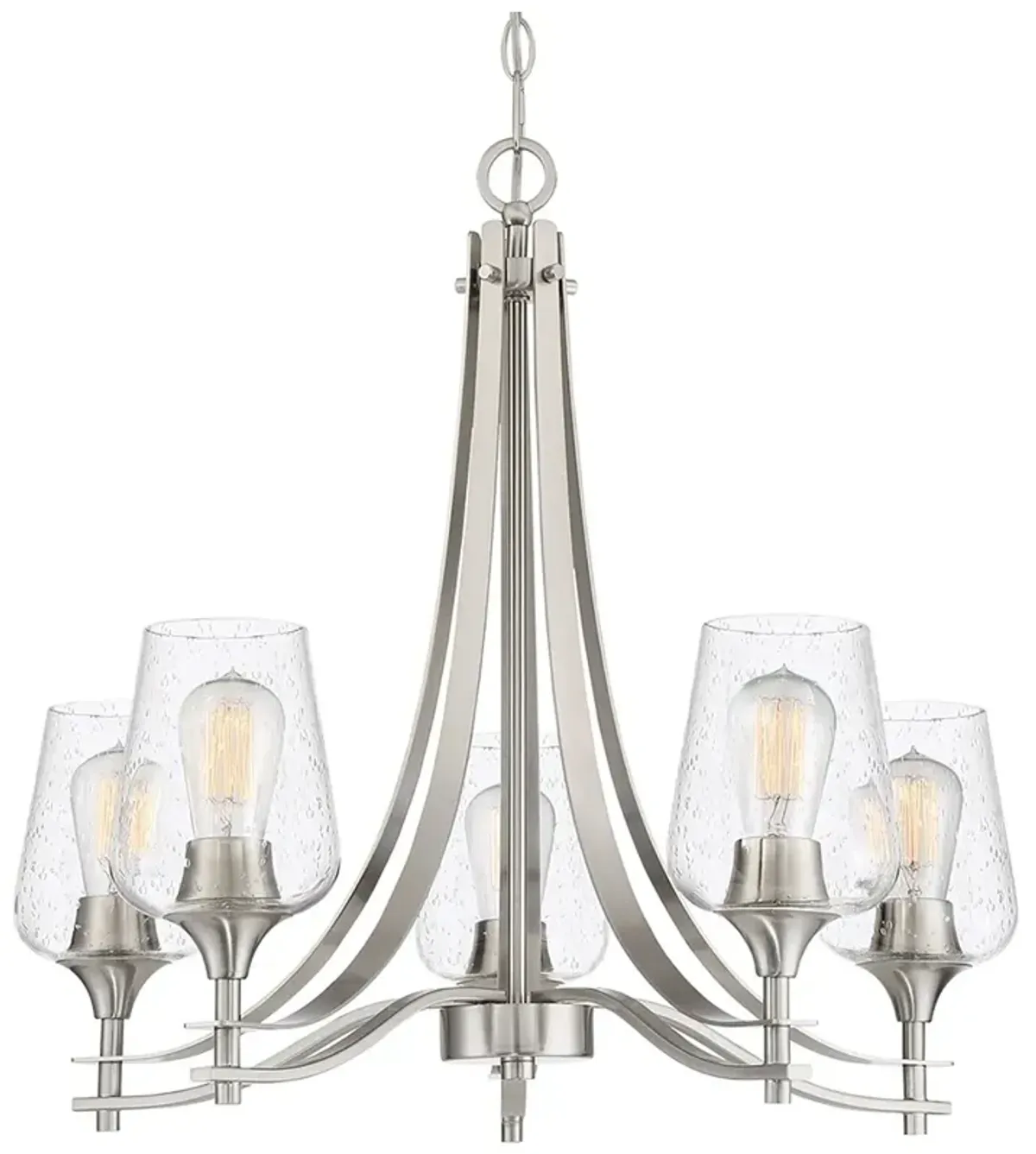 Towne 5 Light 25 inch Brushed Nickel Chandelier