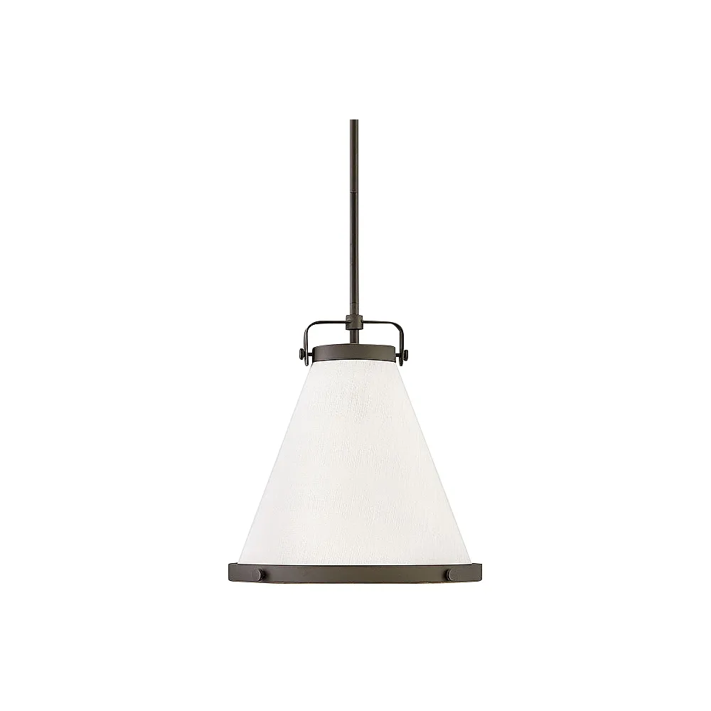 Hinkley Lexi 13 1/2" Wide White and Oil Rubbed Bronze Pendant Light