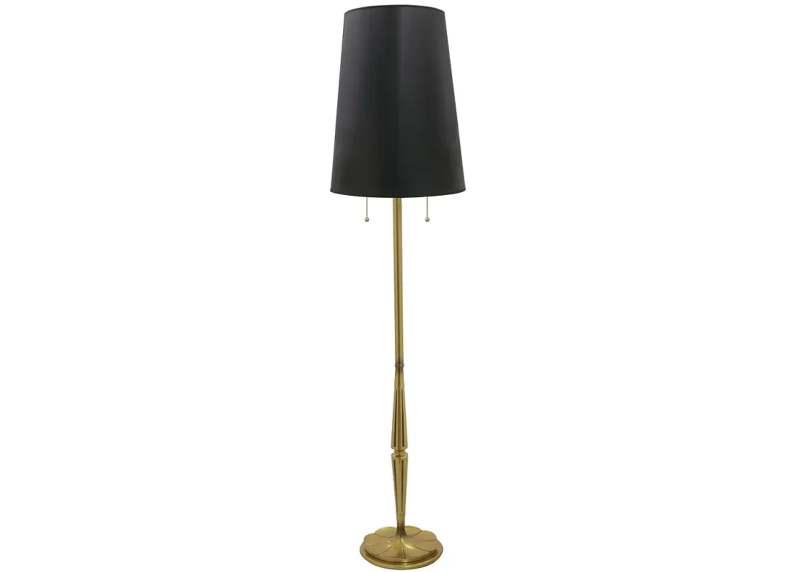 Stiffel Lexington 66" High Modern Black and Brass Floor Lamp