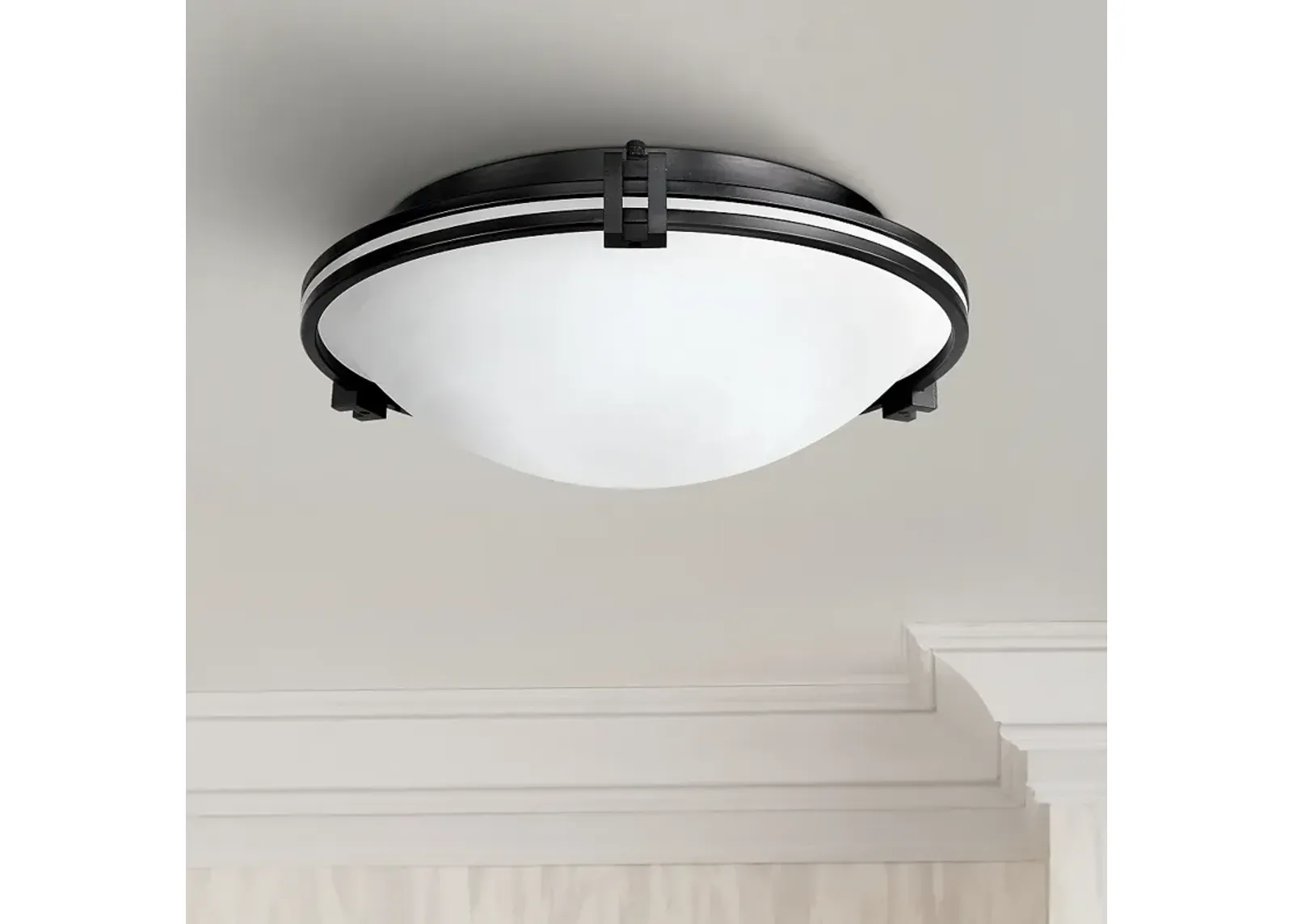 Possini Euro Design Bronze 16 3/4" Wide Ceiling Fixture