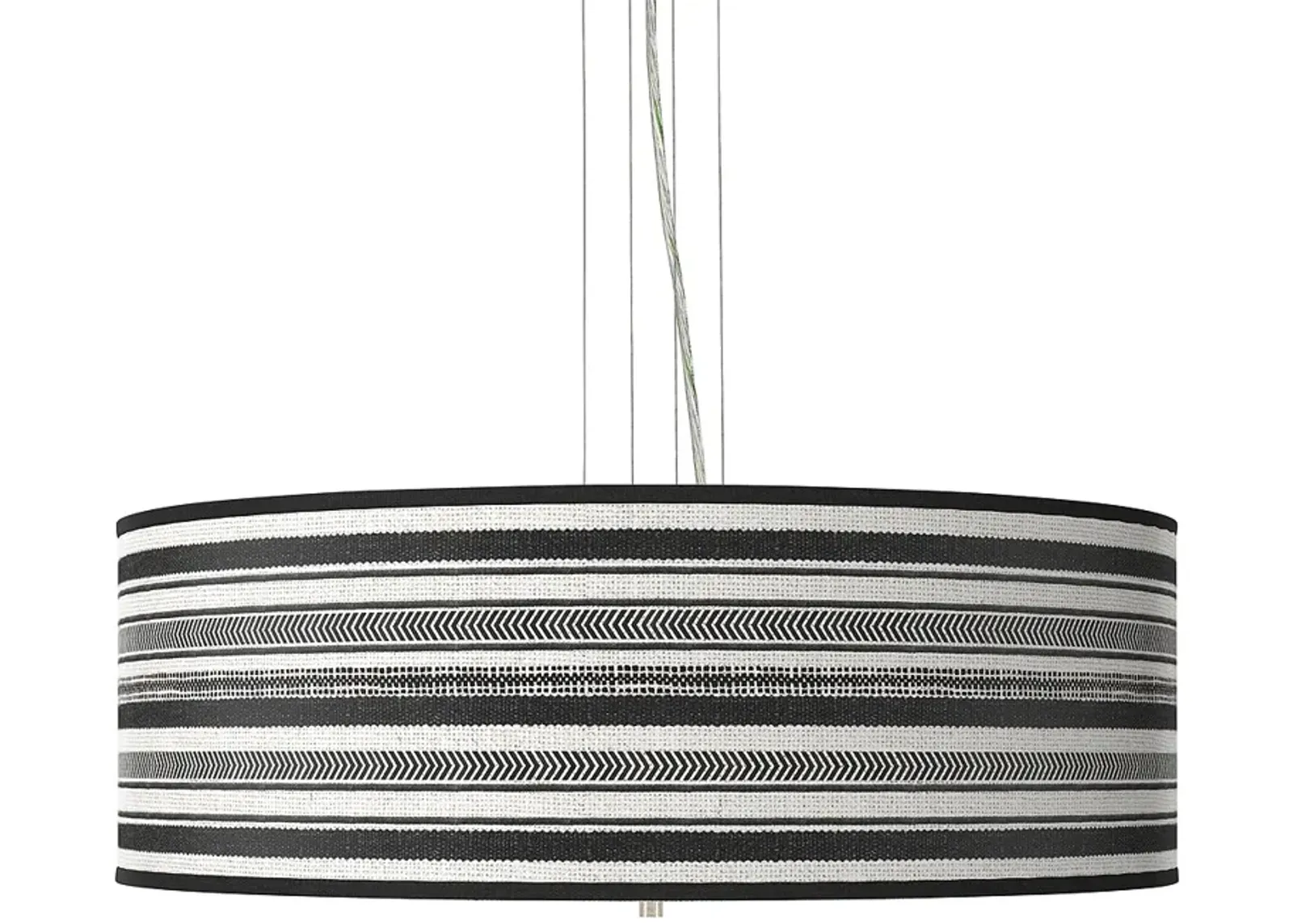 Stripes Noir Giclee 24" Wide 4-Light Pendant Chandelier