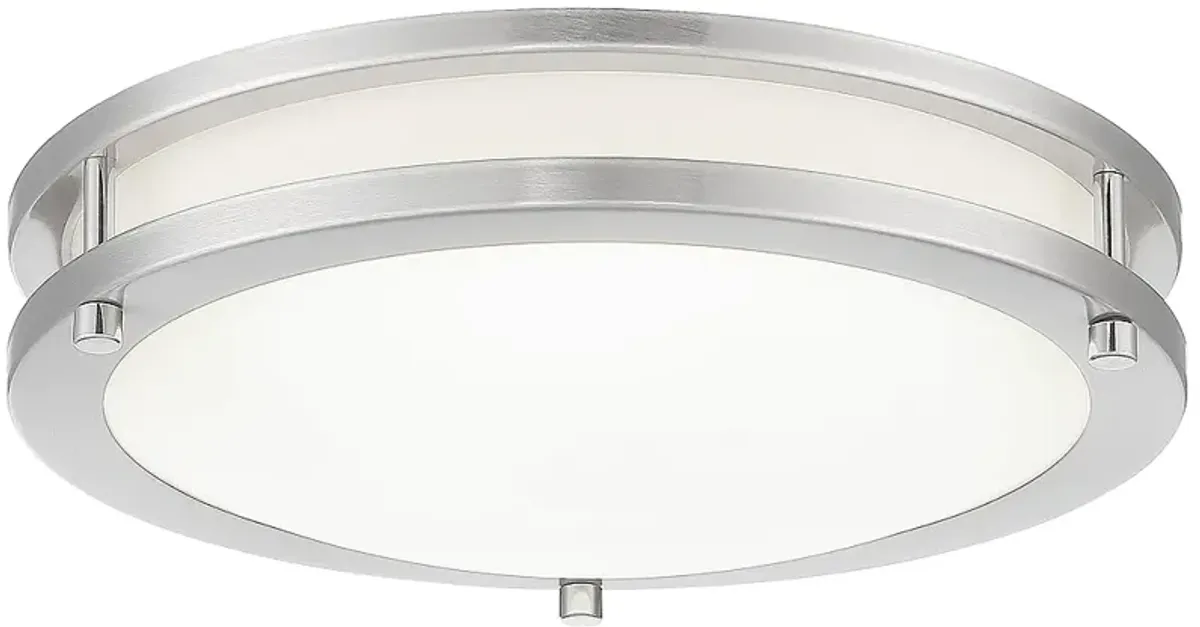 Alpine 11 3/4" Wide Brushed Nickel LED Ceiling Light