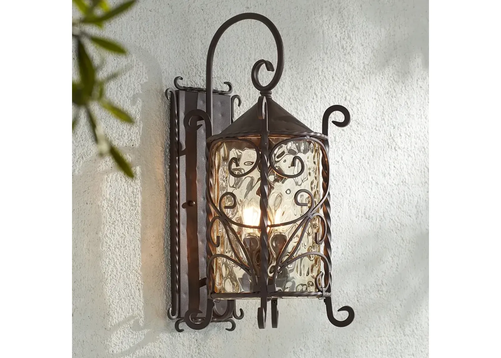 Casa Seville 23 3/4" High Iron Scroll Traditional Outdoor Wall Light