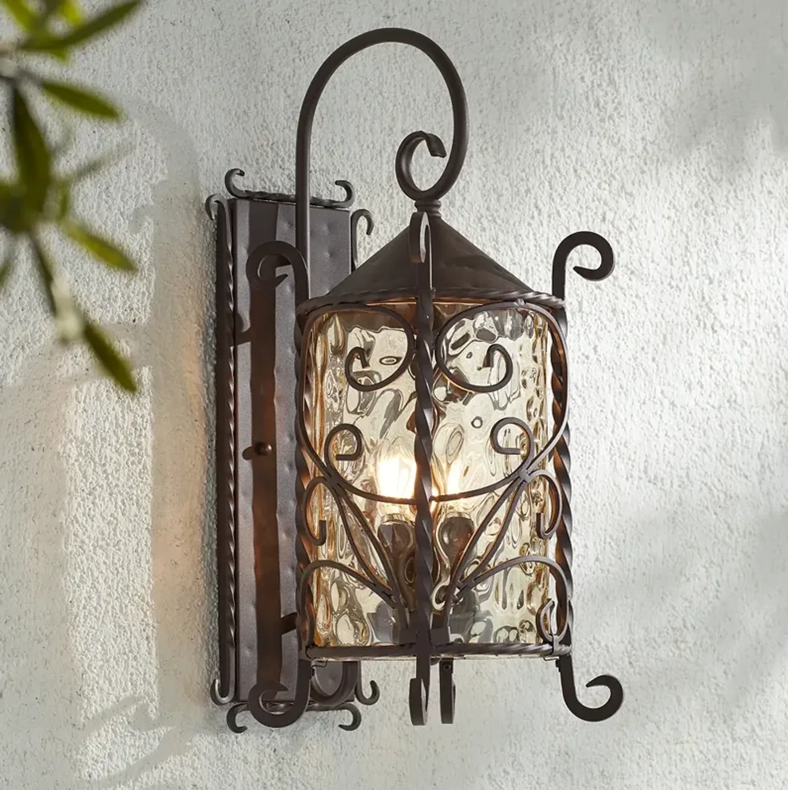 Casa Seville 23 3/4" High Iron Scroll Traditional Outdoor Wall Light