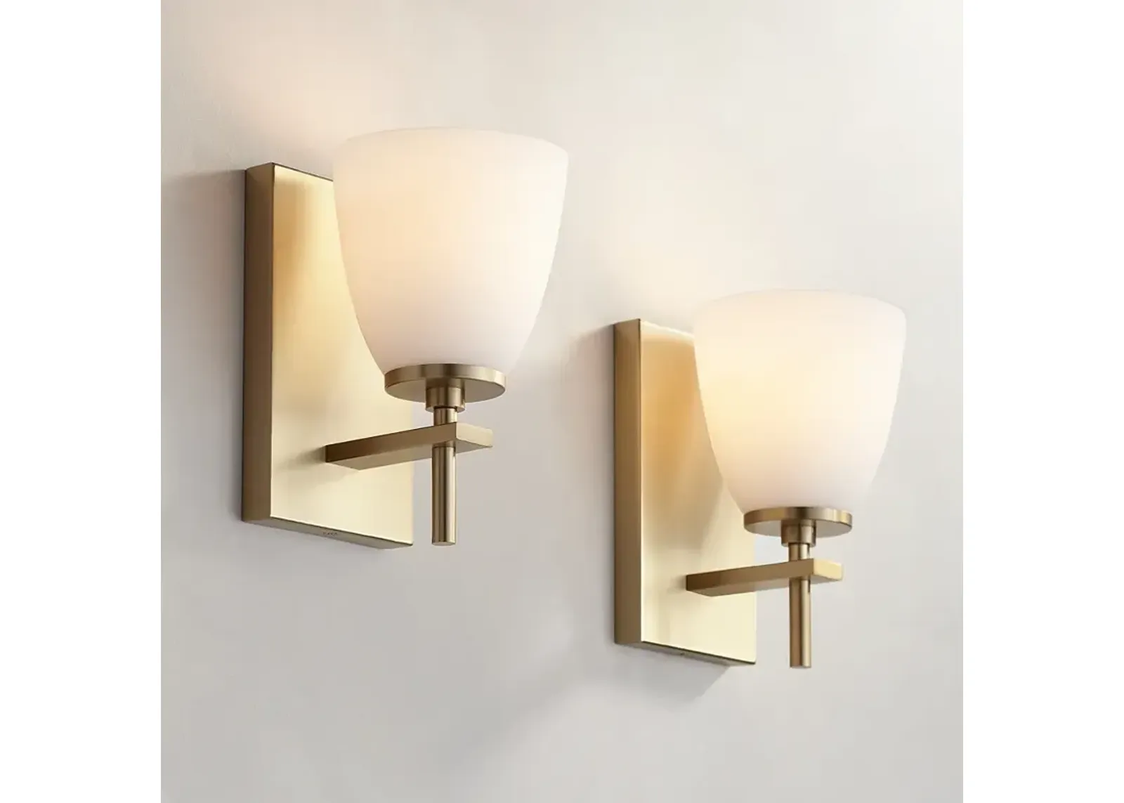 Possini Euro Pell 8 1/2" High Brass Wall Sconce Set of 2