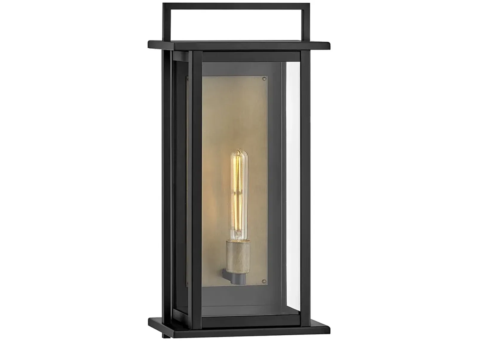 Hinkley Langstone 22 1/4" Wide Black Finish Lantern Outdoor Wall Light