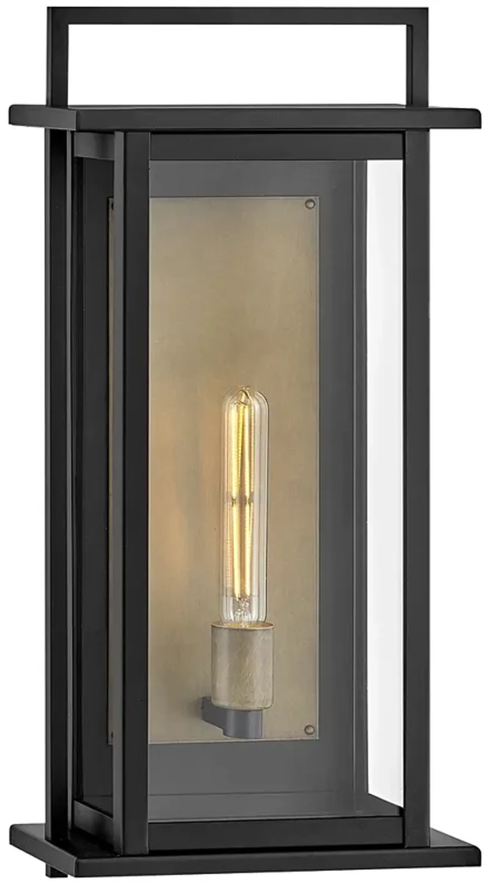 Hinkley Langstone 22 1/4" Wide Black Finish Lantern Outdoor Wall Light