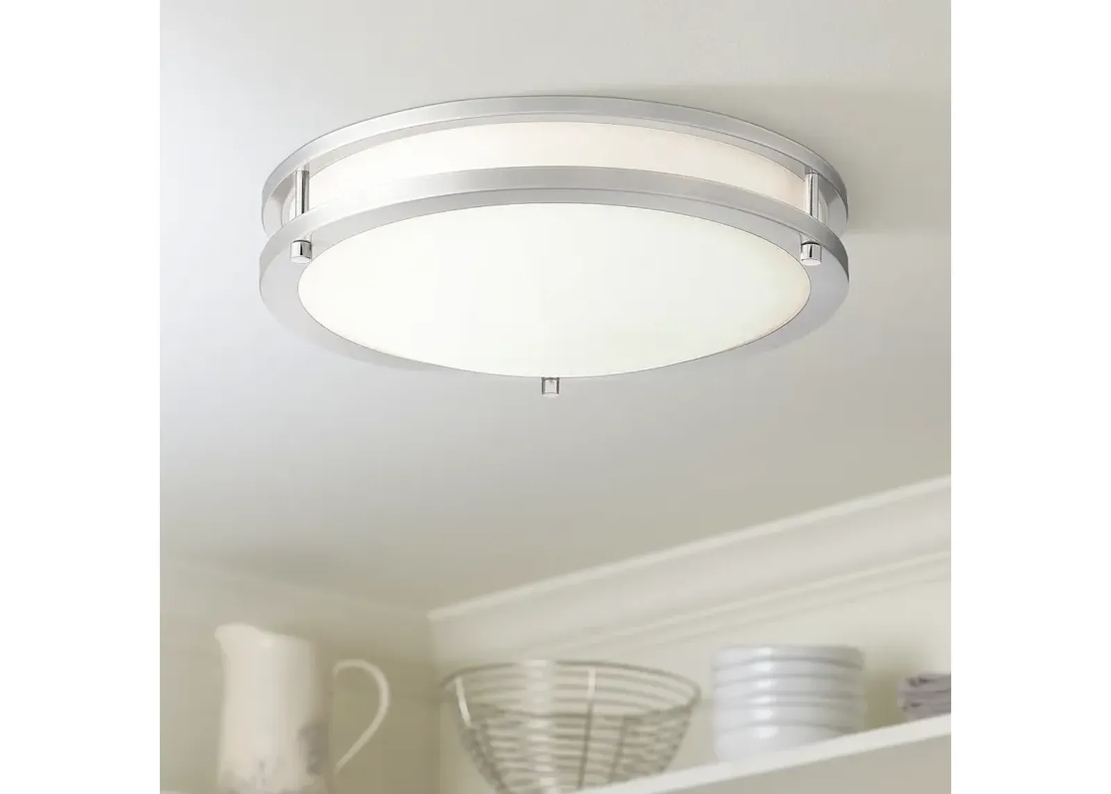 15 3/4" Wide Nickel LED Ceiling Light by Minka Lighting Inc.