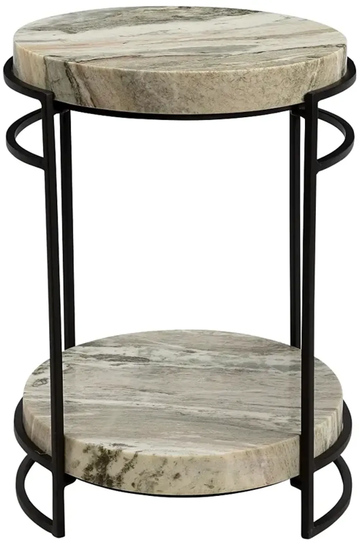 Crestview Collection Harvey 18" Wide Marble Side Table