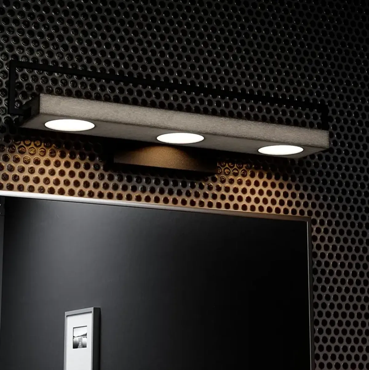 Quoizel Winnett 24" Wide Matte Black LED Bath Light