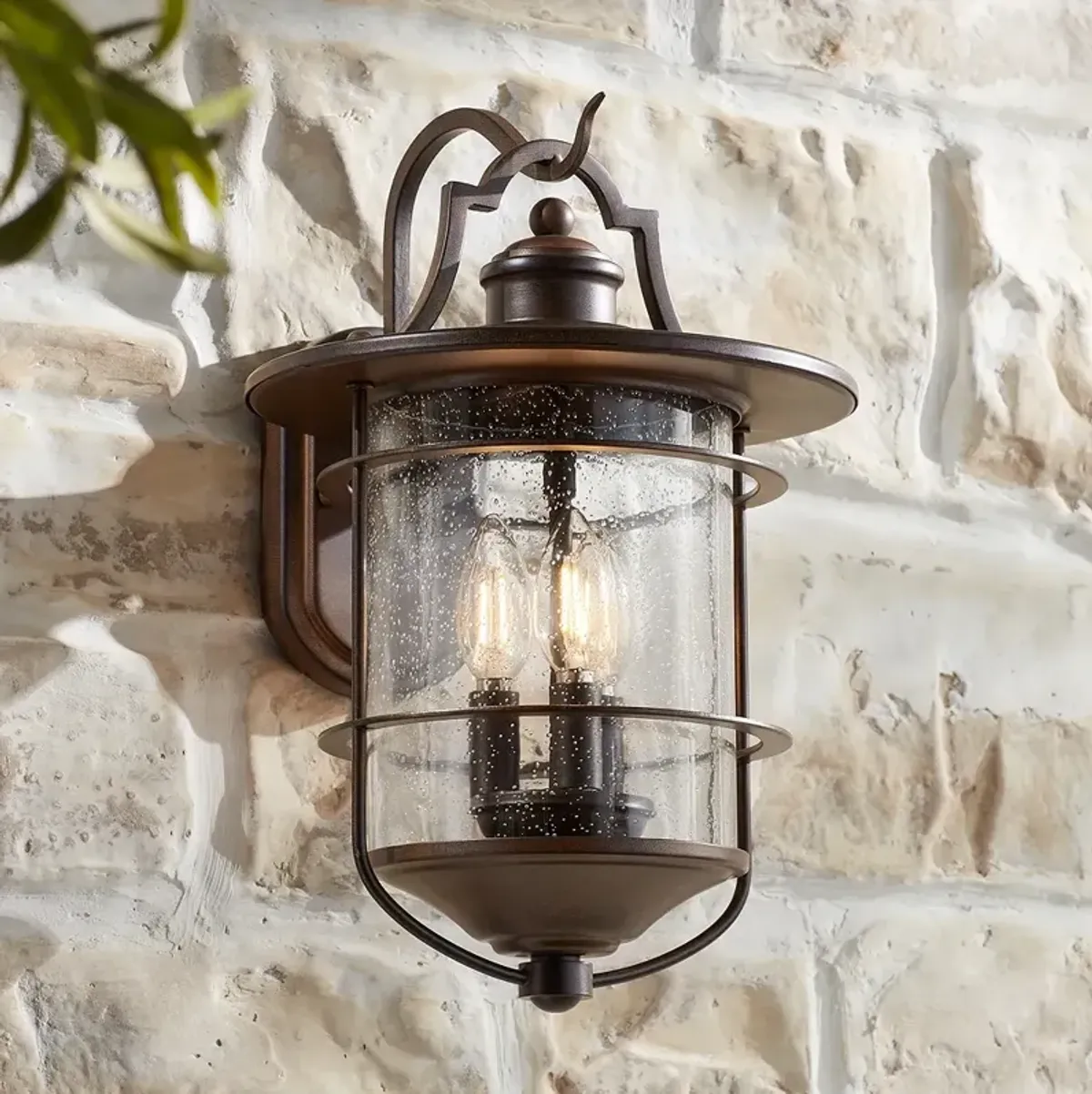 Franklin Iron Casa Mirada 16 1/4" Bronze 3-Light Outdoor Wall Light