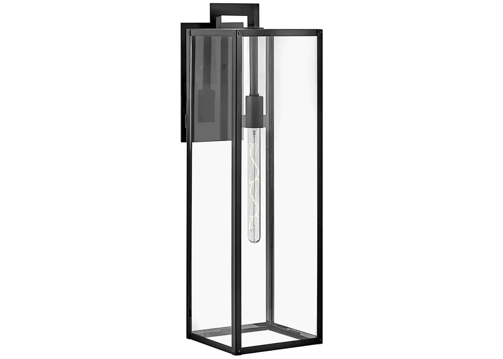 Hinkley Max 31" Rectangle Black and Clear Glass LED Outdoor Wall Light