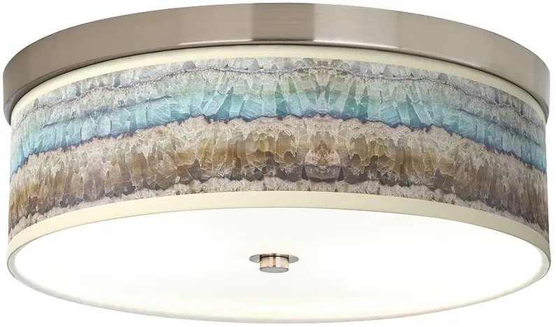 Giclee Glow Marble Jewel 14" Wide Energy Efficient Ceiling Light